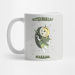 Old Cartoon Style pin up - Space warrior Mug